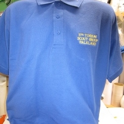 Uneek UC101 adult polo shirt with 11th Barton Sea Scouts embroidery