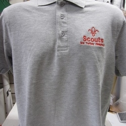 Uneek adults polo with 3RD Torbay Scouts embroidery