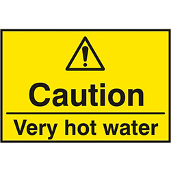 CAUTION HOT WATER SAV (PK5)