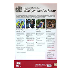 HEALTH  SAFETY LAW POSTER PVC