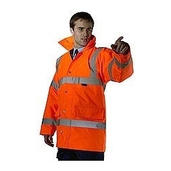 Beeswift High Visibility Lined Construction Jacket Orange