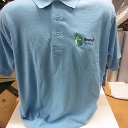 Uneek children's polo shirt with Brunel School emb to flb